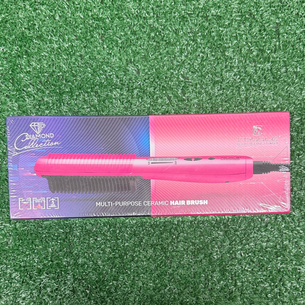 Royale Diamond Collection Pink multi-purpose Ceramic Hair Brush New. MSRP $500